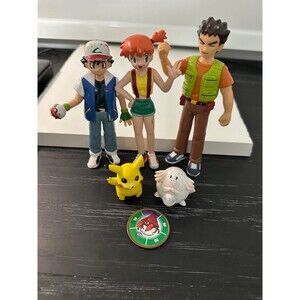 Vintage Pokémon Ash, Misty, Brock, Chansey and Pikachu Lot These are originals